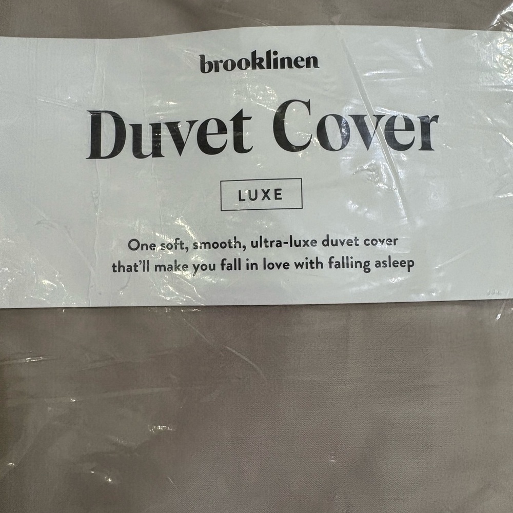 Brooklinen Warm Gray Luxe Duvet Cover Cali King